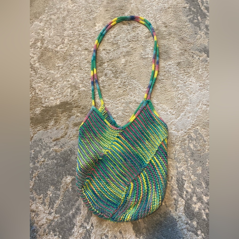 New Handmade Crochet Boho Hippie Multicolor Knit Purse